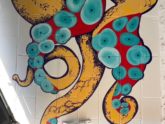 Murray the octopus mural, view 2.